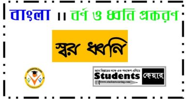 বাংলা প্রকরণ স্বরধ্বনি